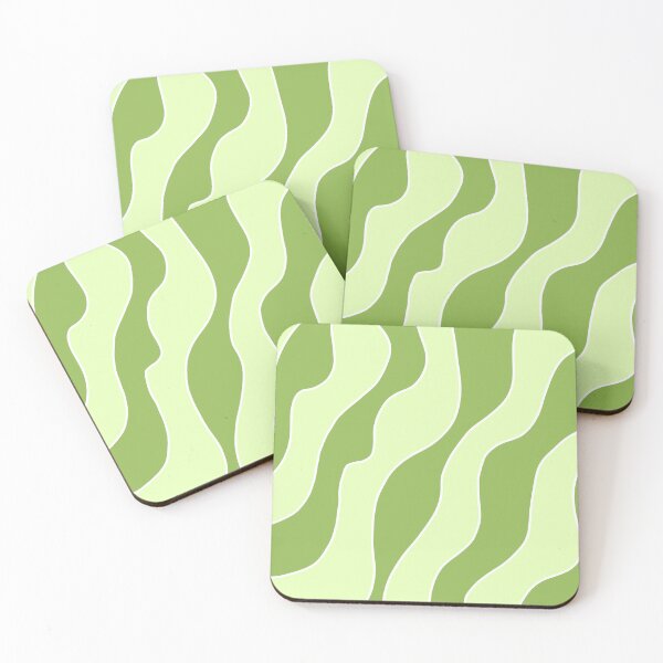 Item preview, cuadro de líneas irregulares color verde pastel designed and sold by ArtKar.