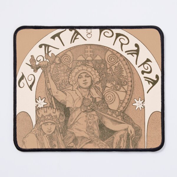 Item preview, Magazine cover Golden Prague (1918), by Alphonse Mucha. HIGH DEFINITION designed and sold by MINDTHECHERRY.