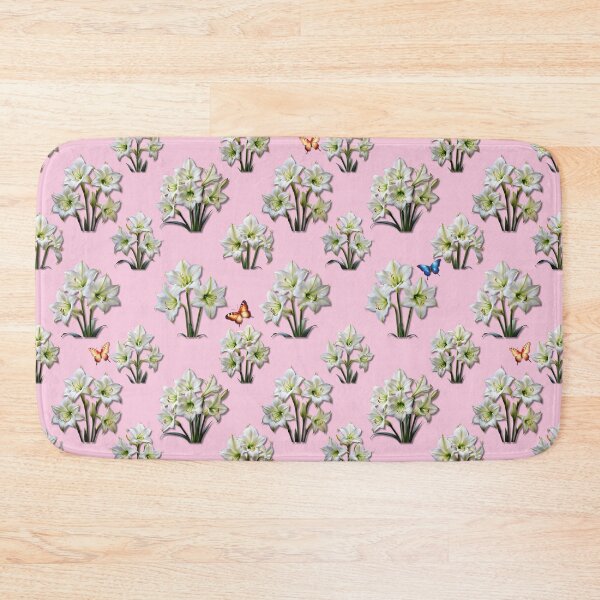 Item preview, White Amaryllis Flower Seamless Pattern designed and sold by Petalandfur.