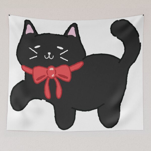 Item preview, Cute Black Cat with Bow designed and sold by karyzasart.