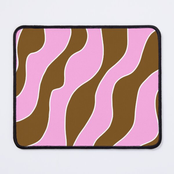 Item preview, cuadro de líneas irregulares color café y rosa designed and sold by ArtKar.