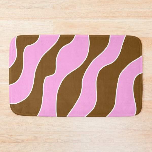 Item preview, cuadro de líneas irregulares color café y rosa designed and sold by ArtKar.