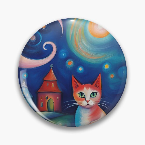 Item preview, The cat prowls in the night in the middle of the city designed and sold by mylittlewindow.