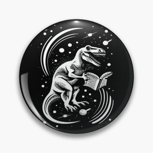 Item preview, dinosaur black and white Reading Books In Space designed and sold by UrbanGraphixs.