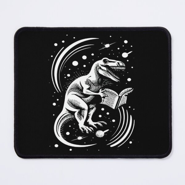 Item preview, dinosaur black and white Reading Books In Space designed and sold by UrbanGraphixs.