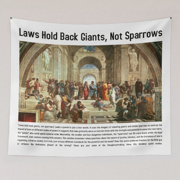 Item preview, Laws hold back giants, not sparrows designed and sold by -DEEWOLF-.