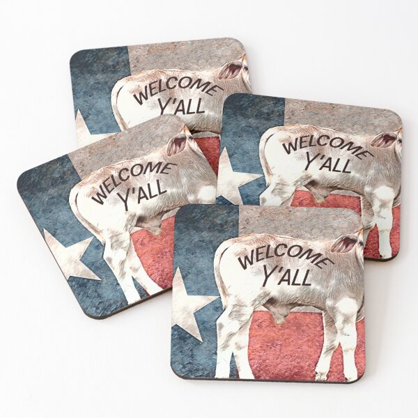 Item preview, Cute calf welcomes you to Texas designed and sold by noblephoto.