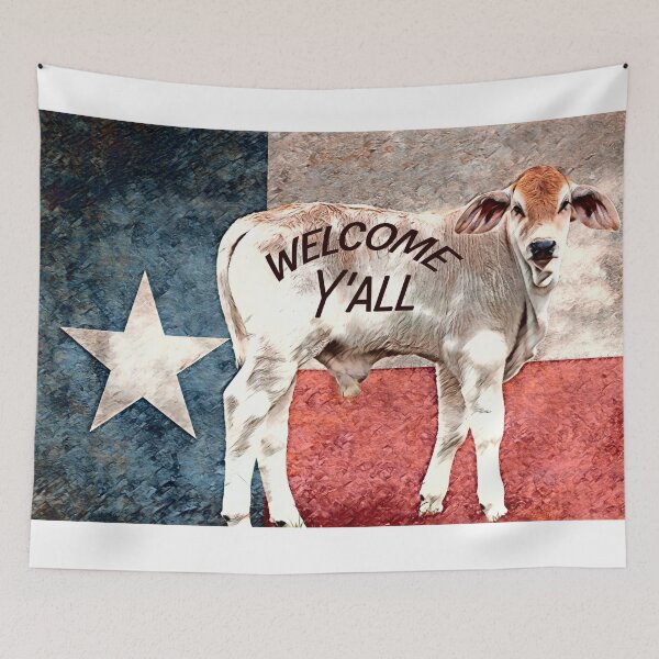 Item preview, Cute calf welcomes you to Texas designed and sold by noblephoto.