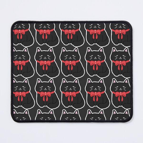 Item preview, Cute Black Cat with Red Bow designed and sold by karyzasart.
