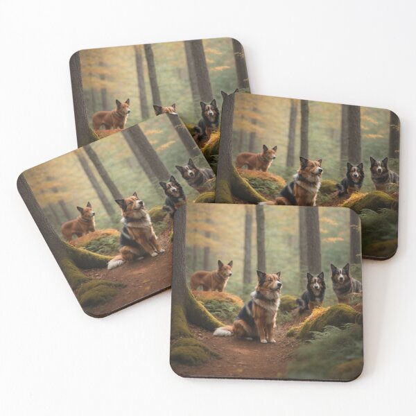 Item preview, Magical Dogs in Enchanted Woods designed and sold by Enchanting Art Vista.