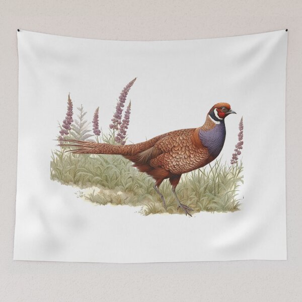Item preview, Pheasant with Grass and flowers designed and sold by jnsmerchstore.