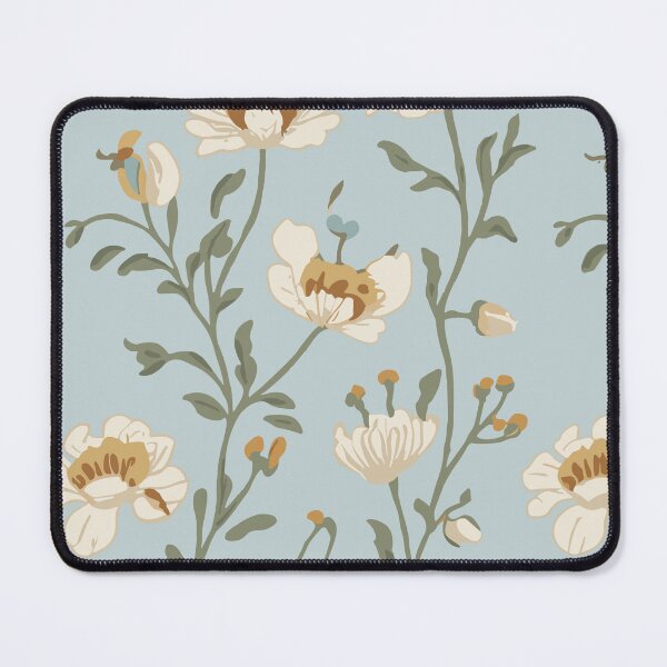 Item preview, Delicate Retro Floral Pattern in Pale Blue designed and sold by SamJanner.