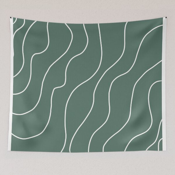 Item preview, cuadro de líneas paralelas blanco y verde designed and sold by ArtKar.