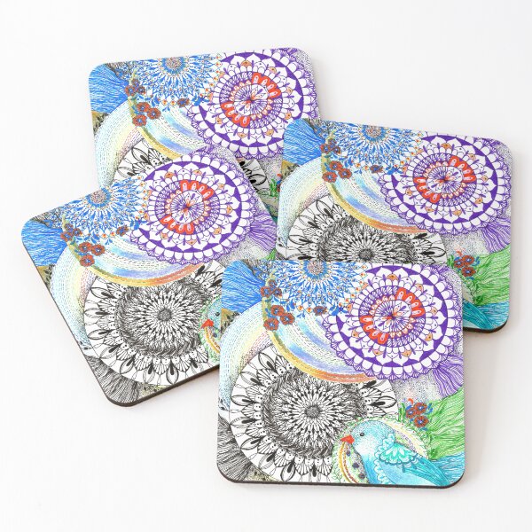 Item preview, Vivid Mandala Birdscape Art designed and sold by Maria Hajj.