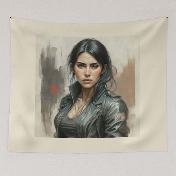 Item preview, Beautiful Black Haired Girl designed and sold by ArtCraftLab.