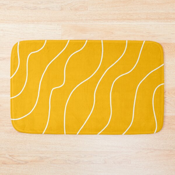 Item preview, cuadro de líneas paralelas en blanco y amarillo designed and sold by ArtKar.