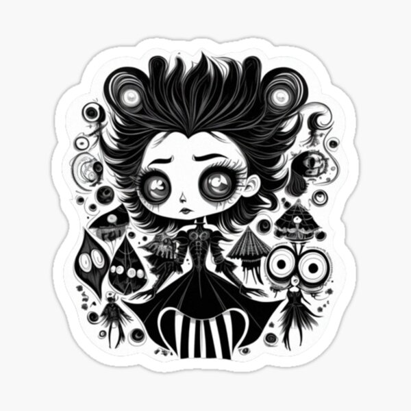 Whimsy Goth Stickers DALL·E Prompt