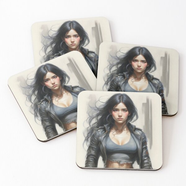 Item preview, Beautiful Black Haired Girl designed and sold by ArtCraftLab.