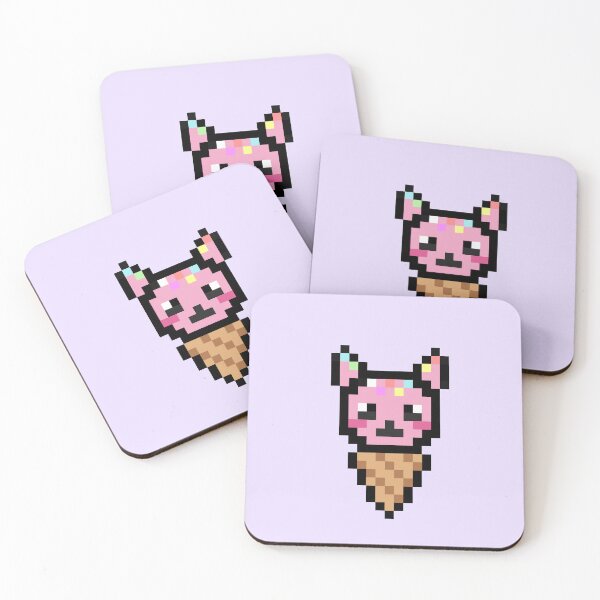 Item preview, Strawberry cat ice cream pixel designed and sold by Esmeraldas2.