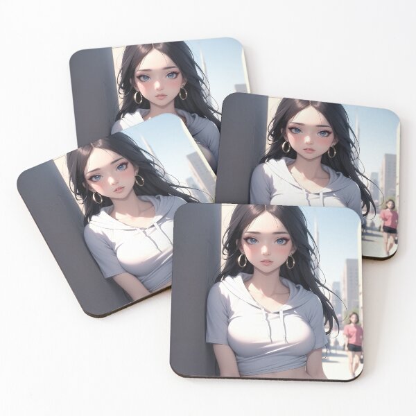 Item preview, Young woman in streetwear clothes designed and sold by Haldor-Hawke.