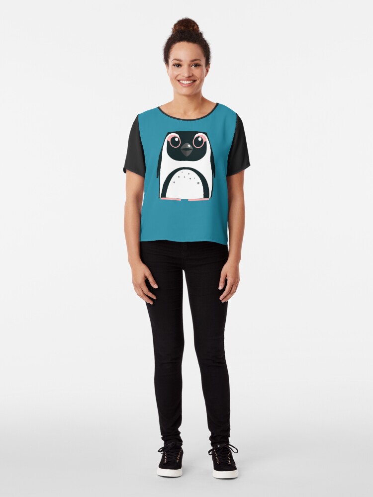 Alternate view of African Penguin - 50% of profits to charity Chiffon Top