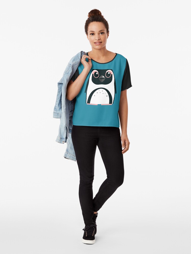 Alternate view of African Penguin - 50% of profits to charity Chiffon Top