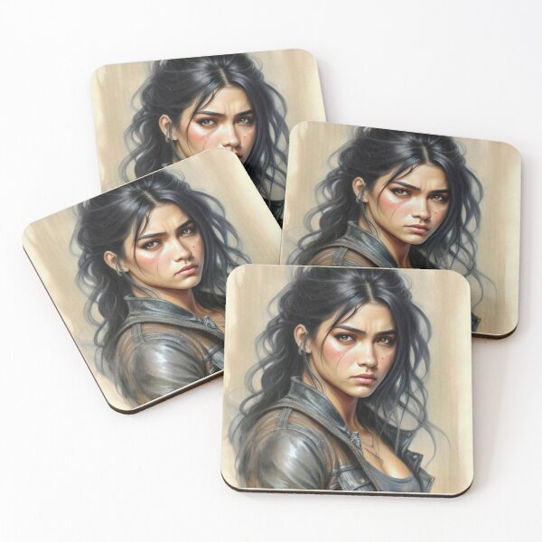Item preview, Beautiful Black Haired Girl designed and sold by ArtCraftLab.