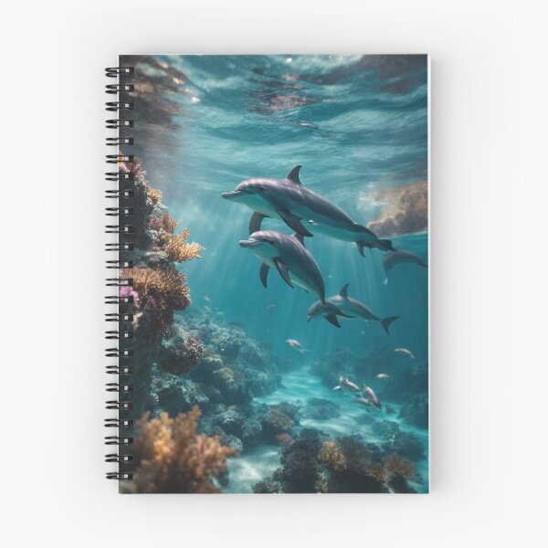 Item preview, Playful Dolphins in Bioluminescent Waters designed and sold by Enchanting Art Vista.