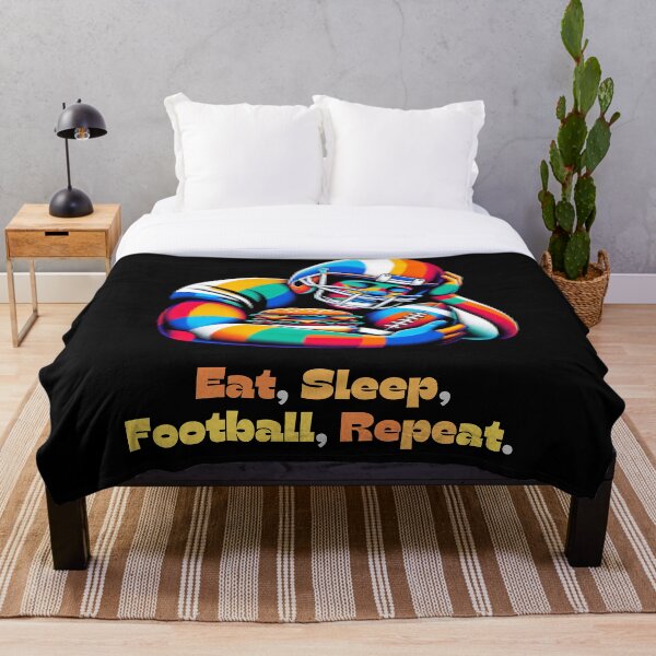 Item preview, Eat Sleep Football Repeat designed and sold by LoviDesign.
