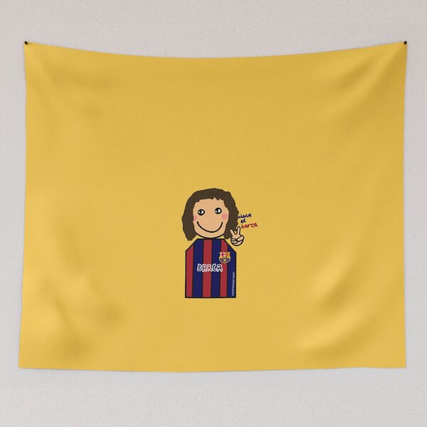 Item preview, Football soccer fcbarcelona girl cartoon doodle  designed and sold by artistbarcagirl.