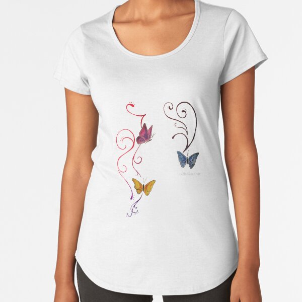 Schmetterlinge Premium Rundhals-Shirt