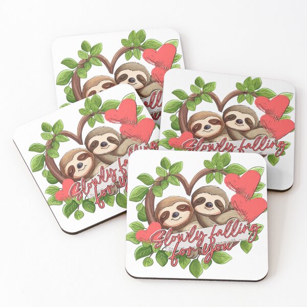 Item preview, Sloth Couple Embraced - Slowly Falling for You Valentine's Design designed and sold by TheJerseyFolks.