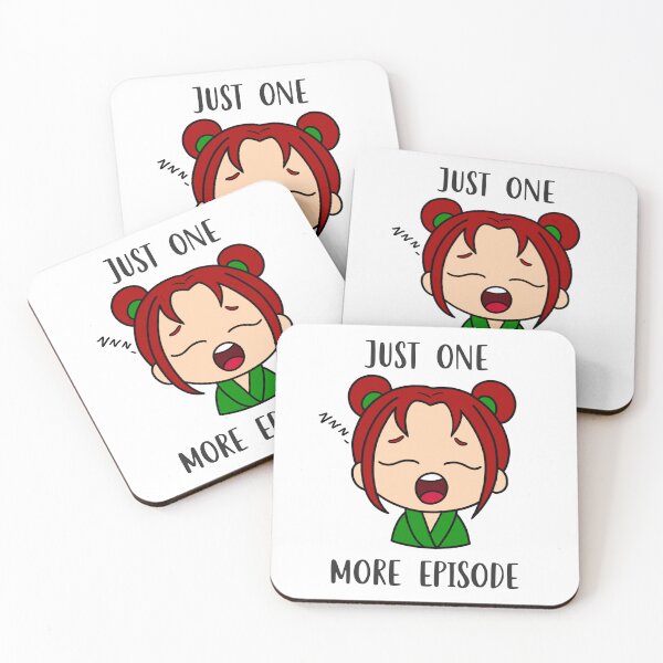 Item preview, Just one more episode meme sticker red designed and sold by My Favorite Store.