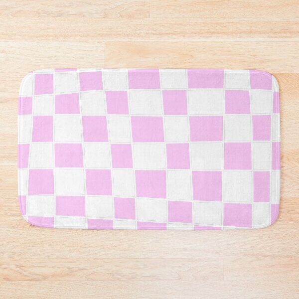 Item preview, estampado de cuadrados irregulares en blanco y rosa  designed and sold by ArtKar.