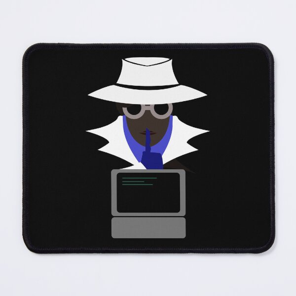 Item preview, Lady White Shush (Afro W/Computer): A Cybersecurity Design designed and sold by McNerdic.