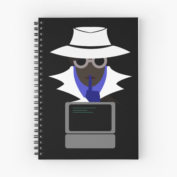 Item preview, Lady White Shush (Afro W/Computer): A Cybersecurity Design designed and sold by McNerdic.