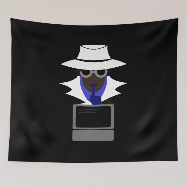 Item preview, Lady White Shush (Afro W/Computer): A Cybersecurity Design designed and sold by McNerdic.