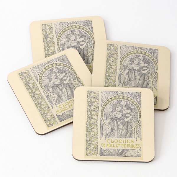 Item preview, HD. Christmas and Easter bells, by Alphonse Mucha. (Original colors) designed and sold by MINDTHECHERRY.