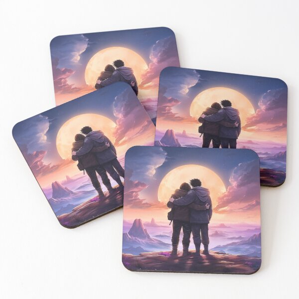 Item preview, Eternal Embrace: Full Shot of Couple Hugging in a Fantasy Wonderland designed and sold by hjian8219.