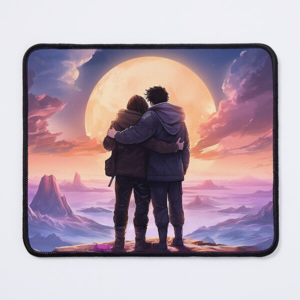 Item preview, Eternal Embrace: Full Shot of Couple Hugging in a Fantasy Wonderland designed and sold by hjian8219.