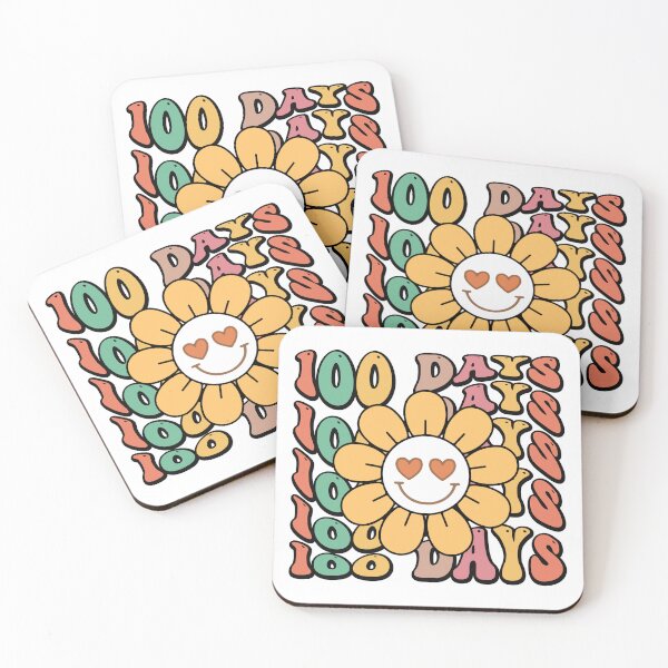 Item preview, 100 Days Stacked - 100 Days Of School Retro Vintage Flower  designed and sold by Smix Pixels.