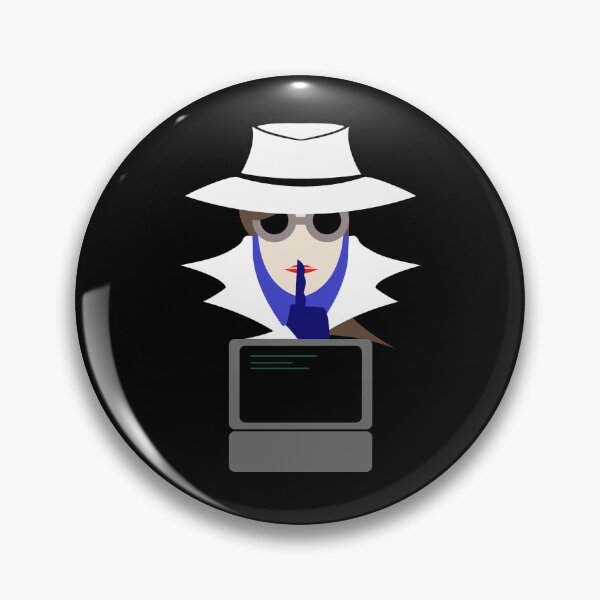 Item preview, Lady White Shush (Cauc W/Computer): A Cybersecurity Design designed and sold by McNerdic.