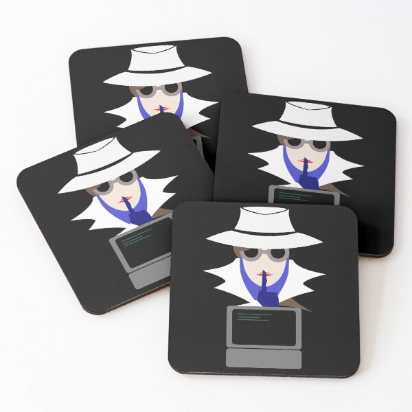 Item preview, Lady White Shush (Cauc W/Computer): A Cybersecurity Design designed and sold by McNerdic.