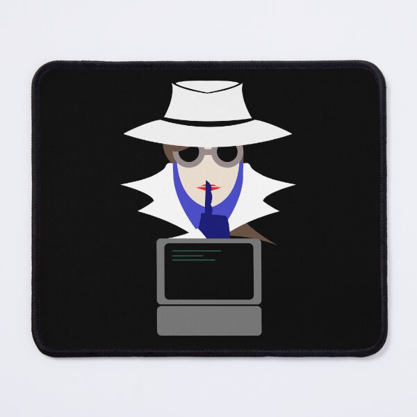 Item preview, Lady White Shush (Cauc W/Computer): A Cybersecurity Design designed and sold by McNerdic.