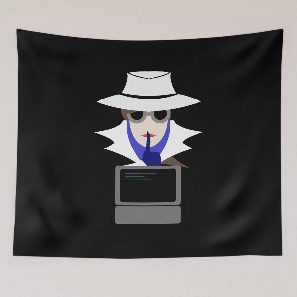 Item preview, Lady White Shush (Cauc W/Computer): A Cybersecurity Design designed and sold by McNerdic.