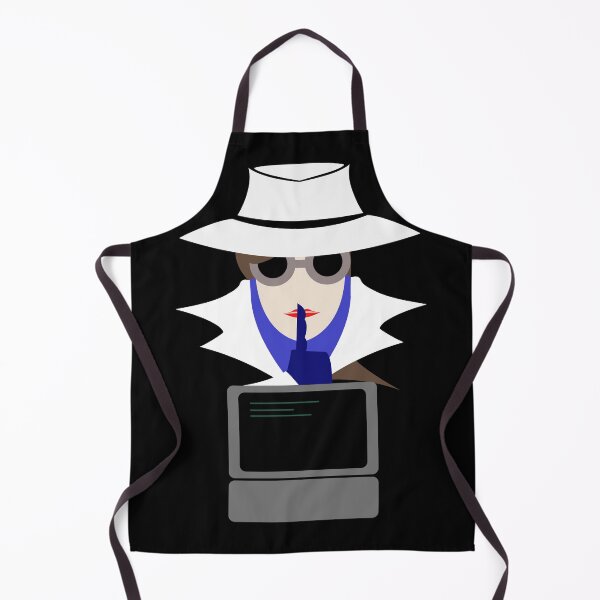 Item preview, Lady White Shush (Cauc W/Computer): A Cybersecurity Design designed and sold by McNerdic.