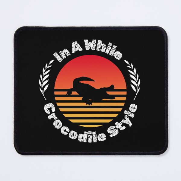 Item preview, crocodile animal alligator cute silhouette reptile retro sunset designed and sold by DesignYourWaystore.