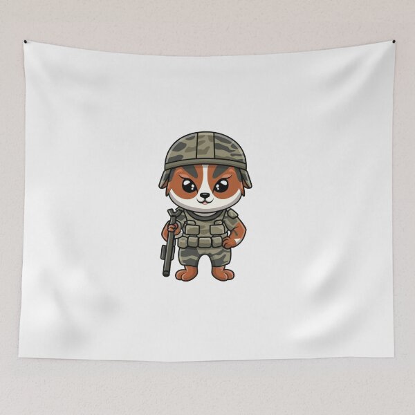 Item preview, Cute Military Comic Dog designed and sold by vetshop.