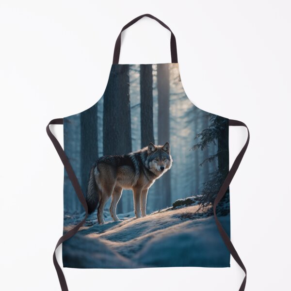 Item preview, Mystical Wolf in Moonlit Forest designed and sold by Enchanting Art Vista.