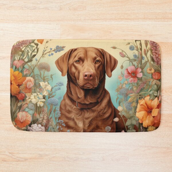 Item preview, Chesapeake Bay Retriever Dog Painting in Vintage Retro Style designed and sold by retriever-dogs.